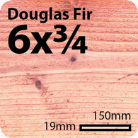 6x0.75 Douglas Fir Sawn Finish Cladding Board