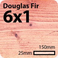 6x1 Douglas Fir Sawn Finish Board