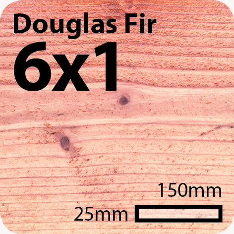 6x1 Douglas Fir Sawn Finish Board