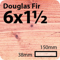 6x1.5 Douglas Fir Sawn Finish Decking Board