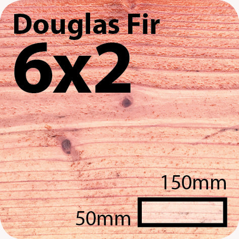 6x2 Douglas Fir Sawn Finish Construction Timber