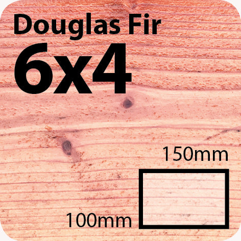 6x4 Douglas Fir Sawn Finish Beam