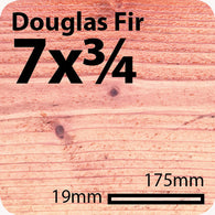 7x0.75 Douglas Fir Sawn Finish Cladding Board