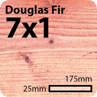 7x1 Douglas Fir Sawn Finish Board