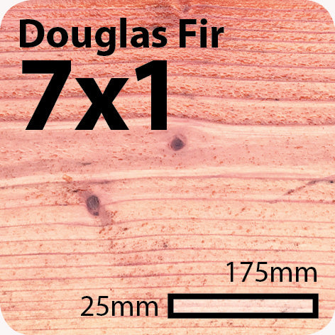 7x1 Douglas Fir Sawn Finish Board