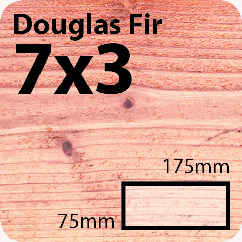 7x3 Douglas Fir Sawn Finish HD Construction Timber