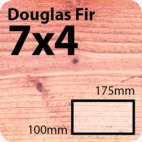 7x4 Douglas Fir Sawn Finish Beam