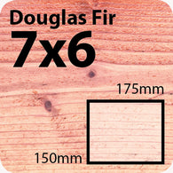 7x6 Douglas Fir Sawn Finish Beam