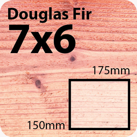 7x6 Douglas Fir Sawn Finish Beam