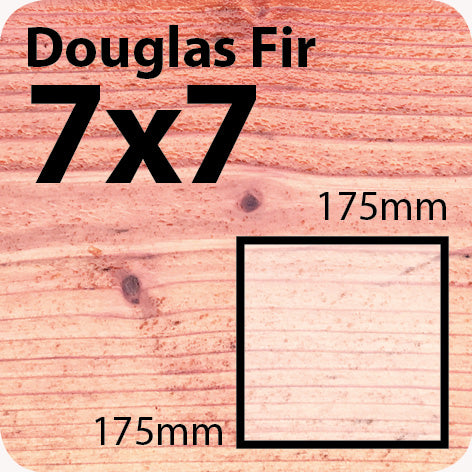 7x7 Douglas Fir Sawn Finish Timber Post