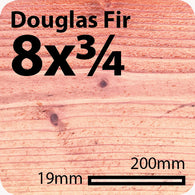 8x0.75 Douglas Fir Sawn Finish Cladding Board
