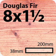 8x1.5 Douglas Fir Sawn Finish Decking Board