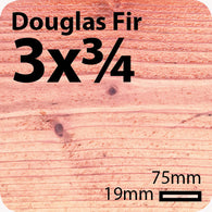 3x0.75 Douglas Fir Sawn Finish Cladding Board