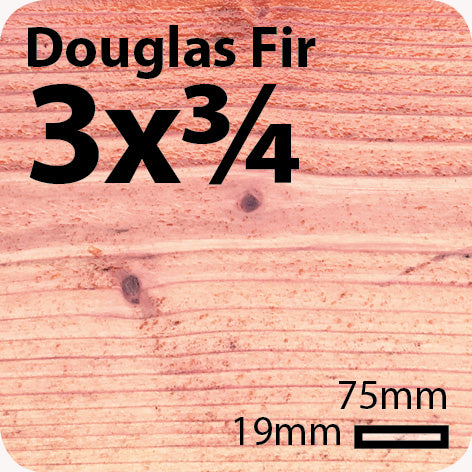 3x0.75 Douglas Fir Sawn Finish Cladding Board