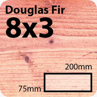 8x3 Douglas Fir Sawn Finish HD Construction Timber