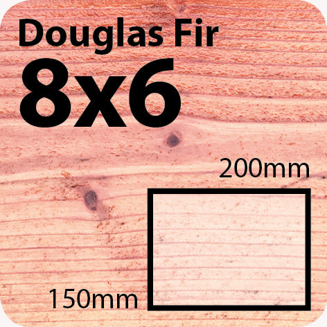 8x6 Douglas Fir Sawn Finish Beam