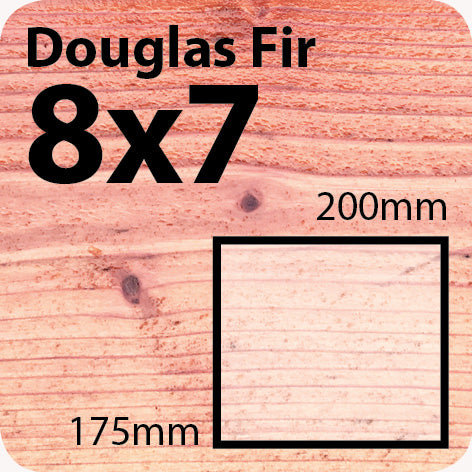 8x7 Douglas Fir Sawn Finish Beam