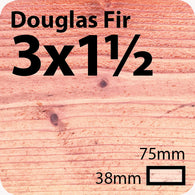 3x1.5 Douglas Fir Sawn Finish Decking Board