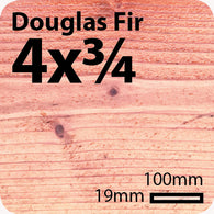 4x0.75 Douglas Fir Sawn Finish Cladding Board