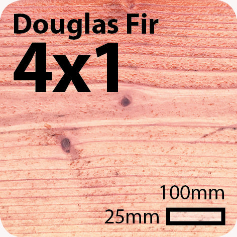 4x1 Douglas Fir Sawn Finish Board